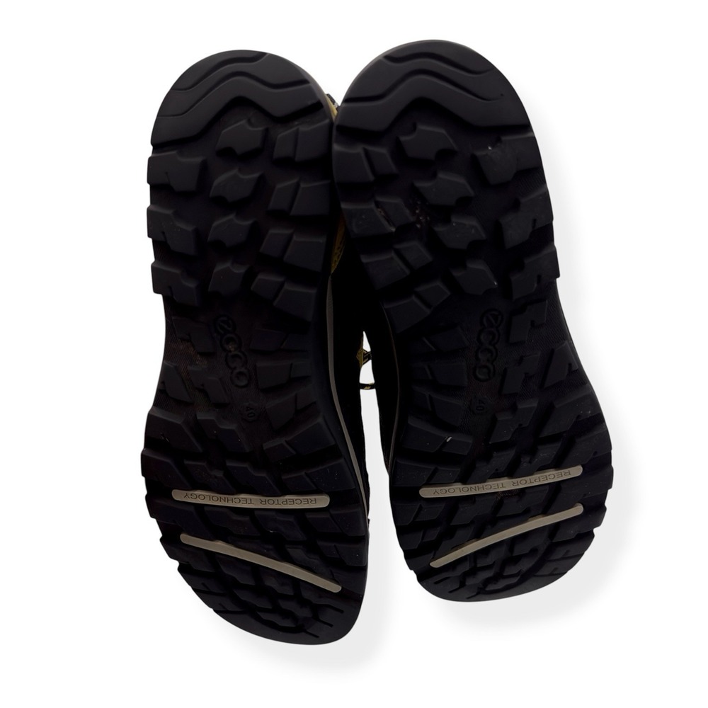 Ecco Yura Receptor Shoes Womens 9.5 US / 40 EU Yellow Black Leather Hiking Trail - Picture 12 of 14